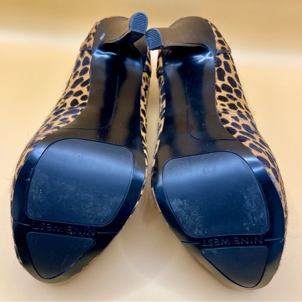 Nine West Aldusa Cheetah Print Hidden Platform Sky High Stiletto Pumps 5M NWB - Picture 12 of 14